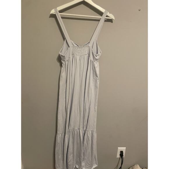 ZARALight‎ Blue Long Dress with Gathering Large - Picture 4 of 6